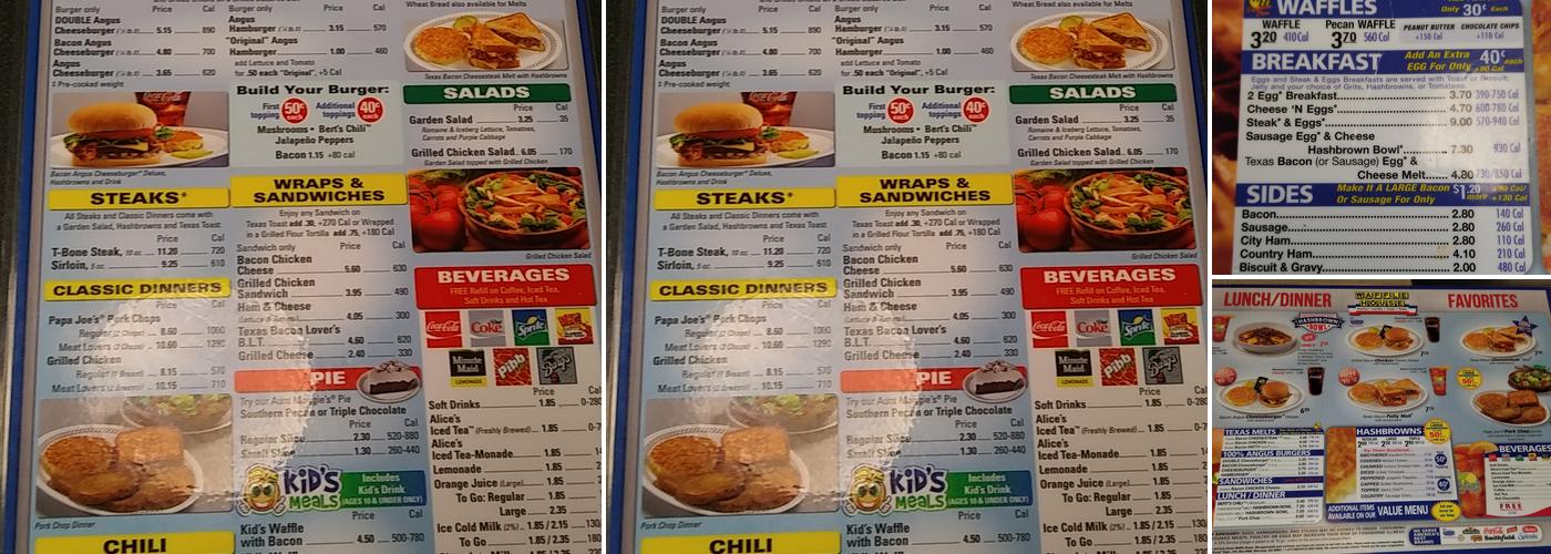 Waffle House Menu