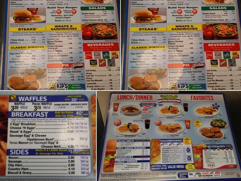 Waffle House Menu