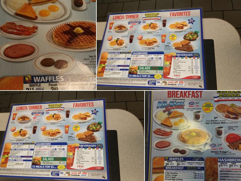 Waffle House Menu