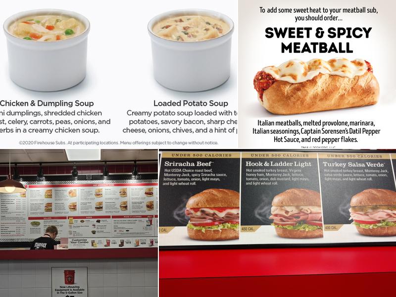 Firehouse Subs Exchange Shops Menu