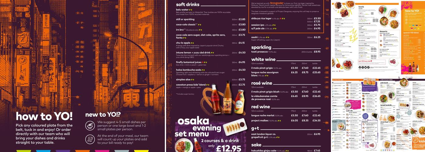 YO! To Go Bath Vaults Menu