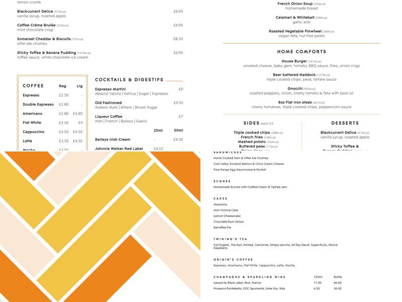 The Orange Artichoke Menu