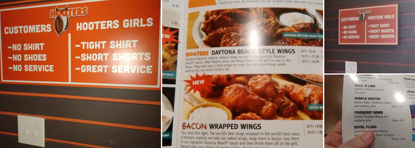 Hooters Menu