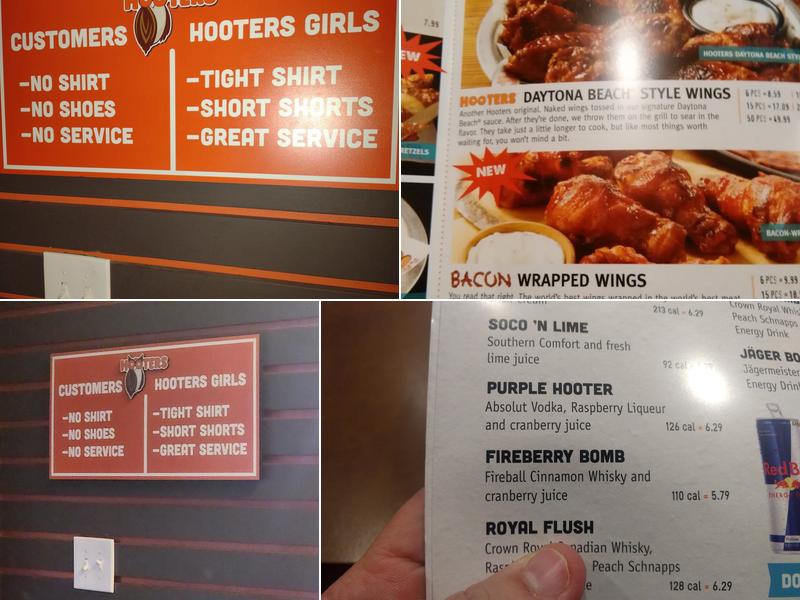 Hooters Menu