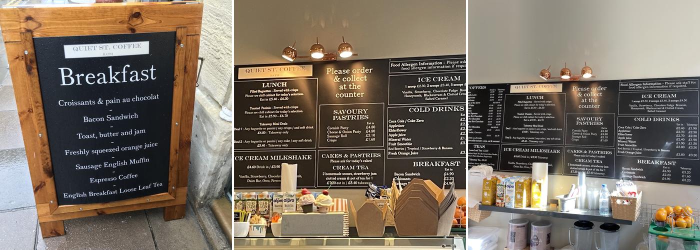 Quiet Street Coffee Menu