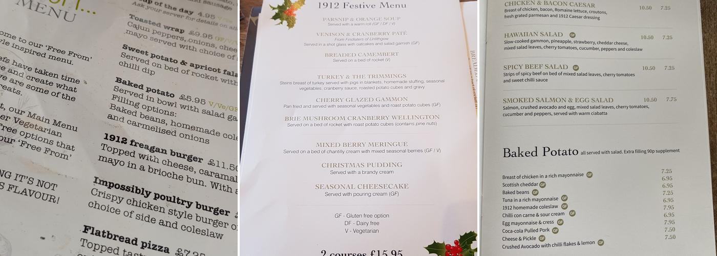 Cafebar 1912 Menu