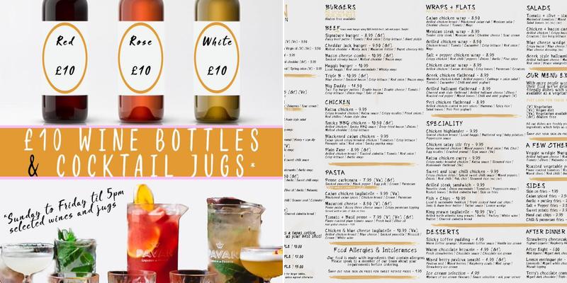 Urban Cocktail Kitchen Menu