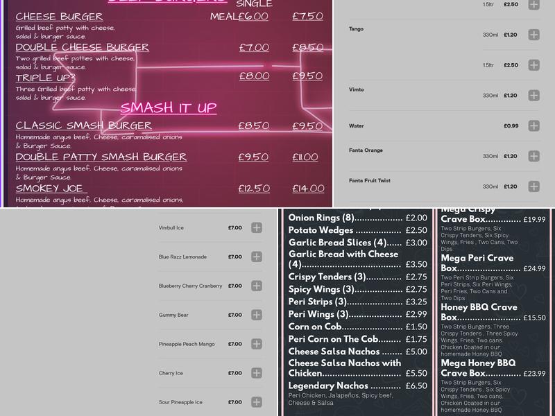 Chicos Peri Peri Menu