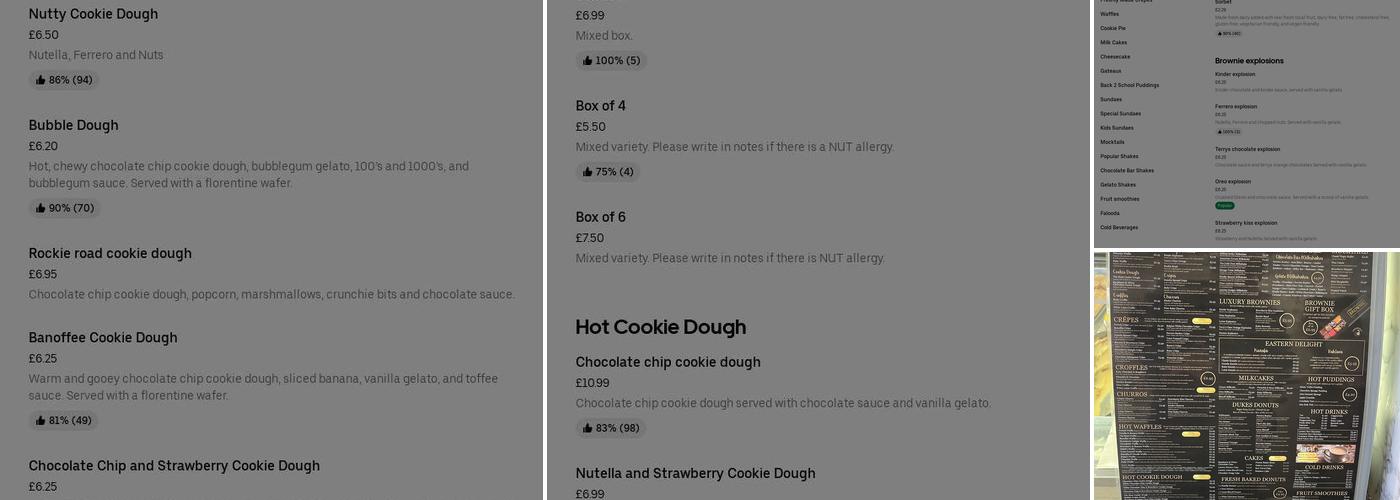 Gelato Passion Batley Menu