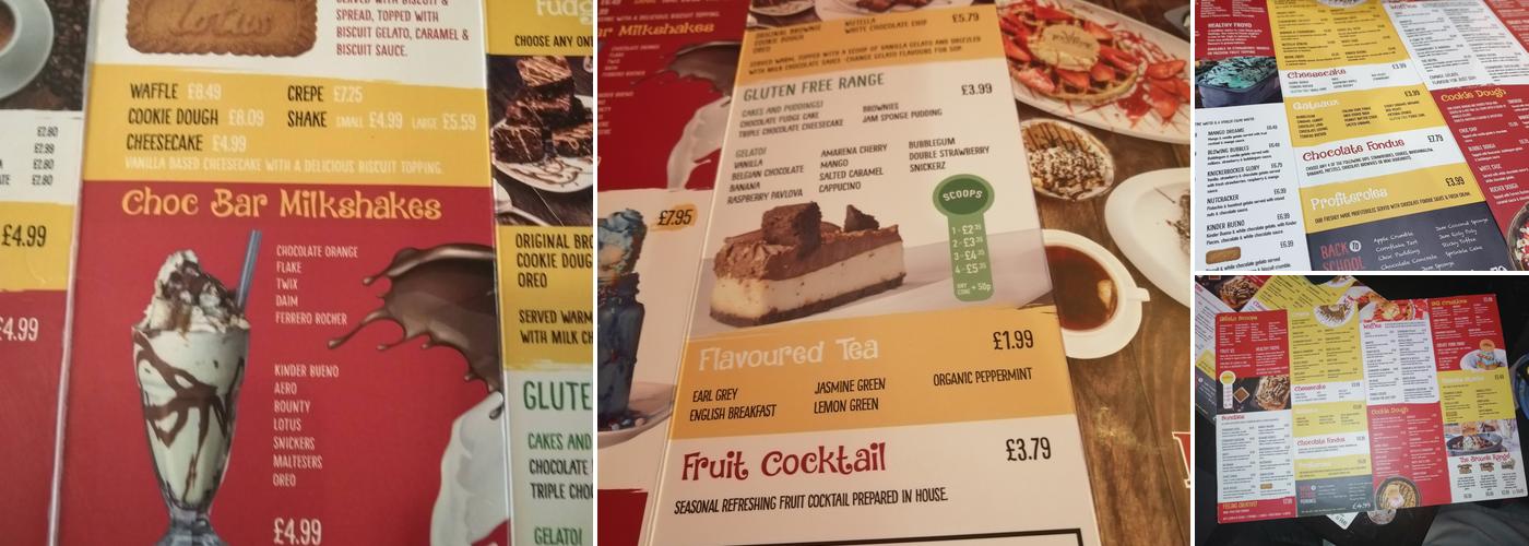 Ice Stone Gelato Menu