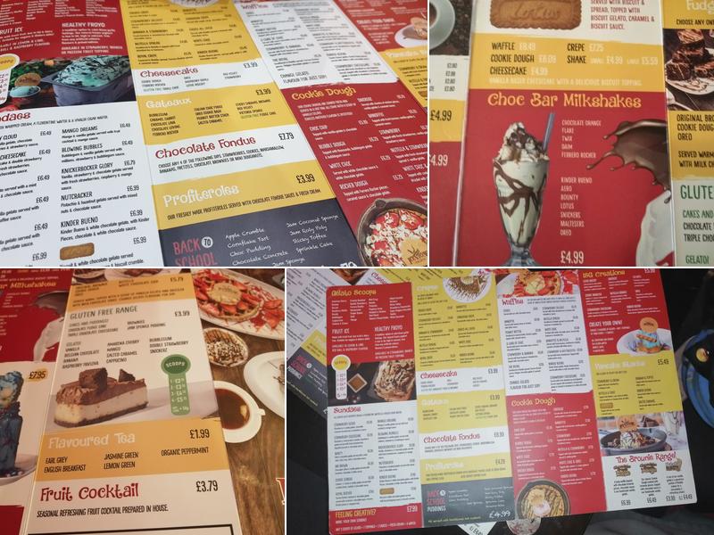 Ice Stone Gelato Menu