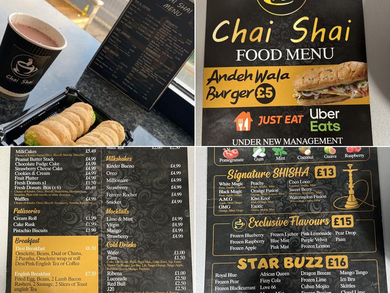 Chai Shai Menu