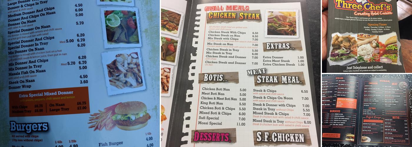 The Three Chefs Menu