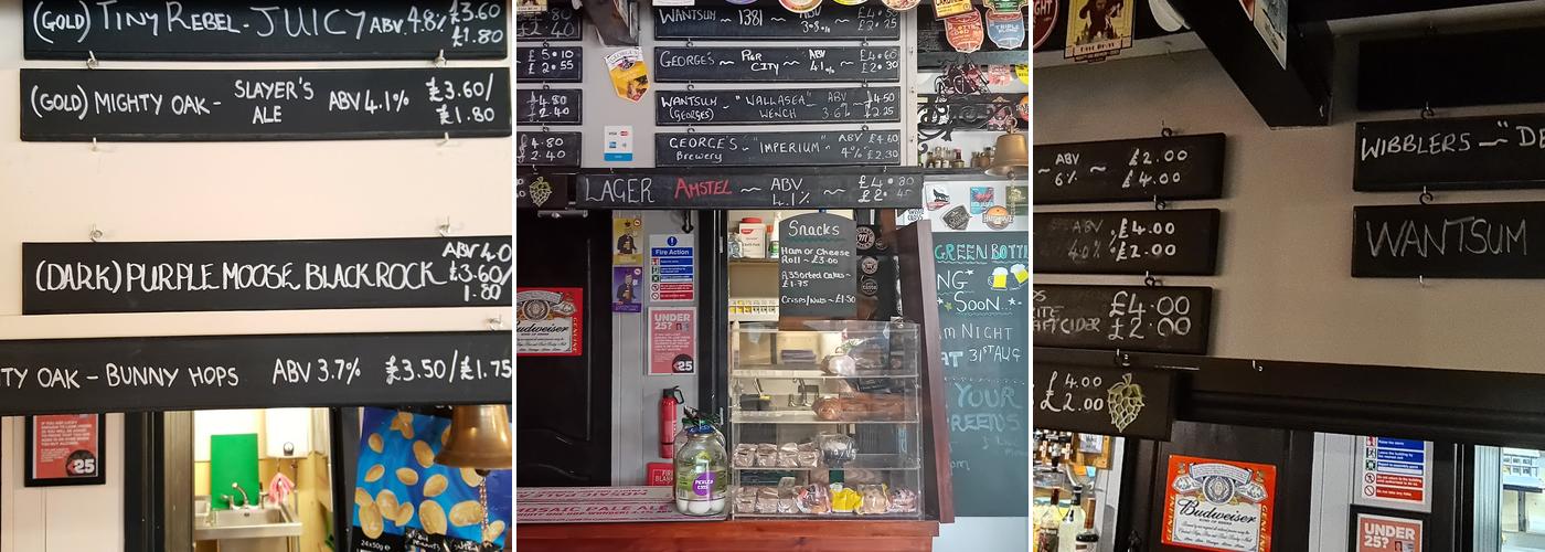 One Green Bottle Menu