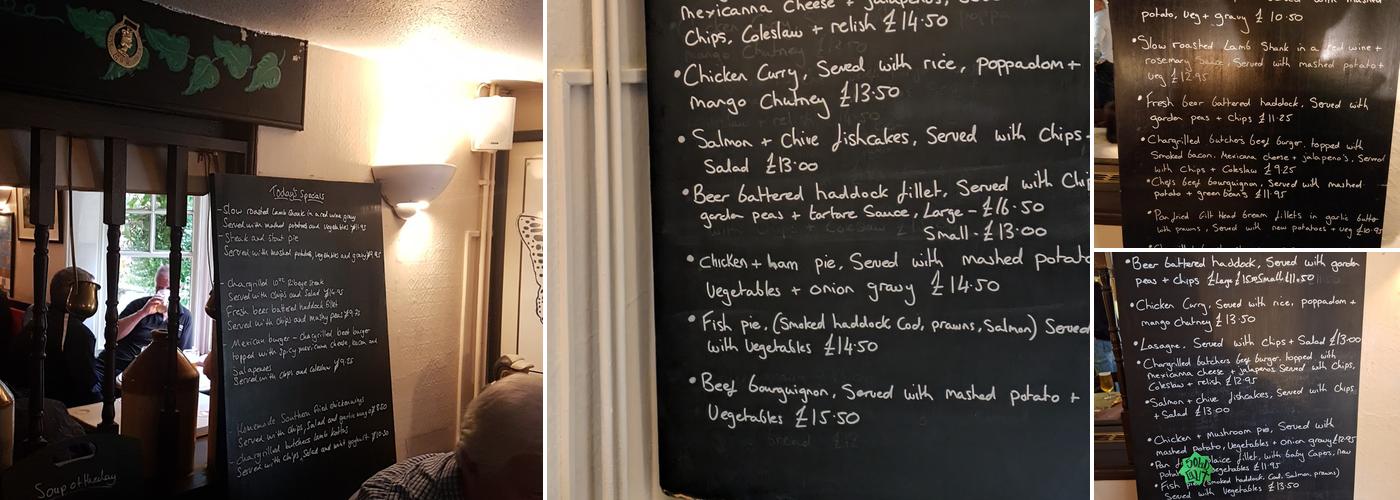 The Royal Standard Menu