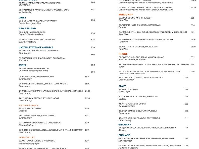 Riwaz by Atul Kochhar Menu