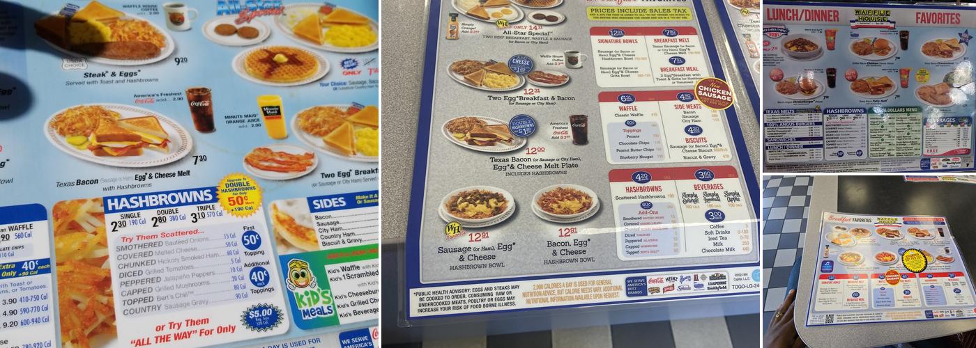 Waffle House Menu