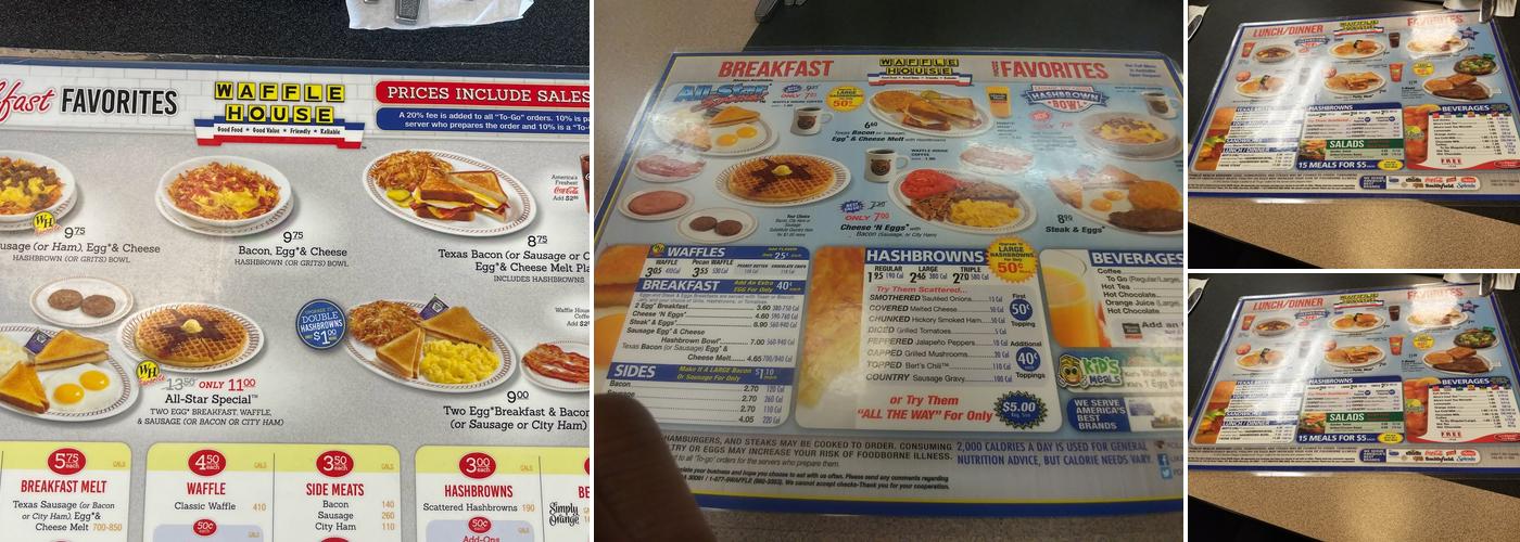 Waffle House Menu