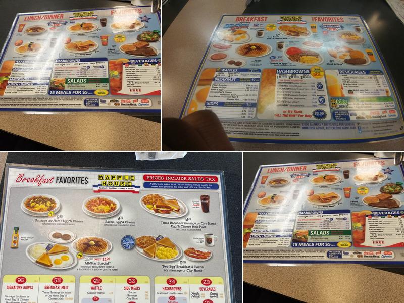 Waffle House Menu