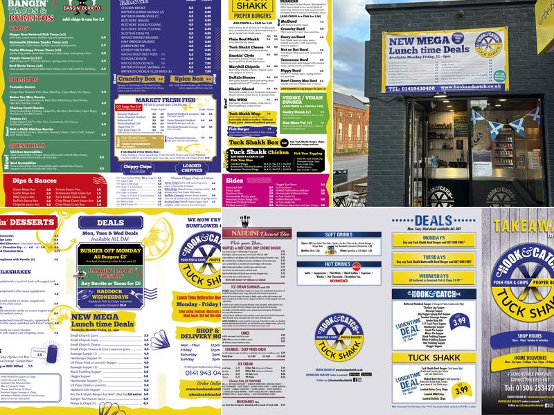 Hook and Catch X Tuck Shakk Bearsden Menu