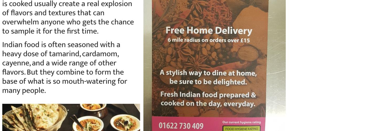 Bearsted Spice Indian Takeaway Maidstone Menu