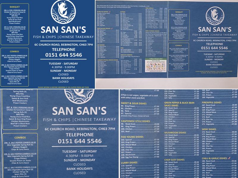 Sansan's Menu