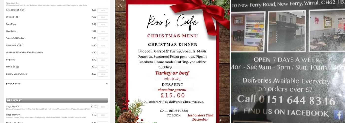Roo's cafe and desserts Menu