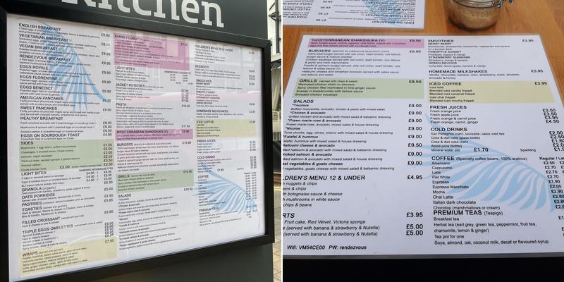 Rendezvous Caffe Menu