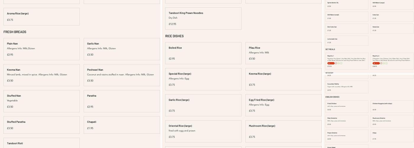 Lazeez Indian Takeaway Menu