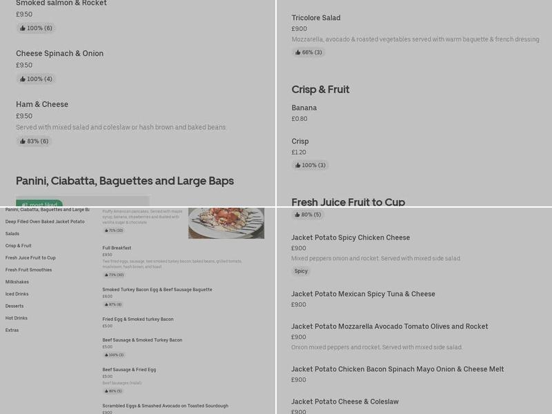 Beacon Bite Coffee Menu