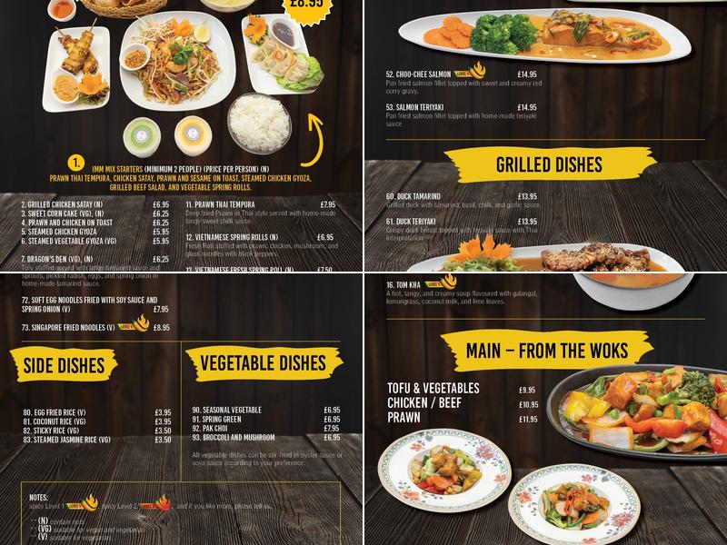 Imm Thai Fusion Beckenham Menu