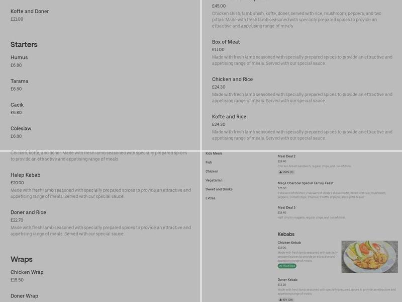 Eden Park Kebab (Charcoal Grill) Menu