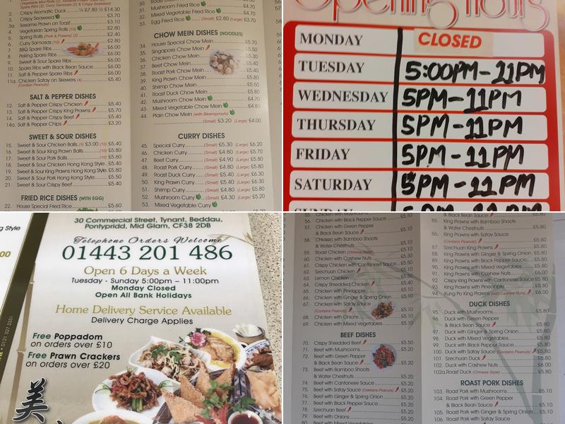 Yummy Yummy Chinese Take Away Menu