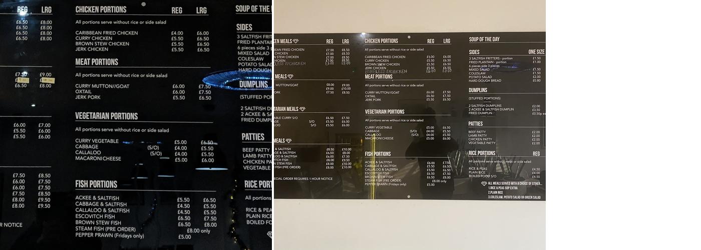 Jemz Caribbean Cafe' Menu