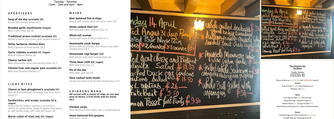 The Chequers Inn Menu