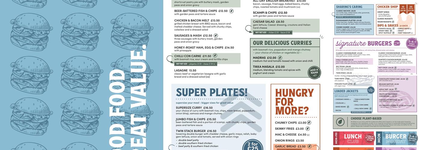 King William IV Menu