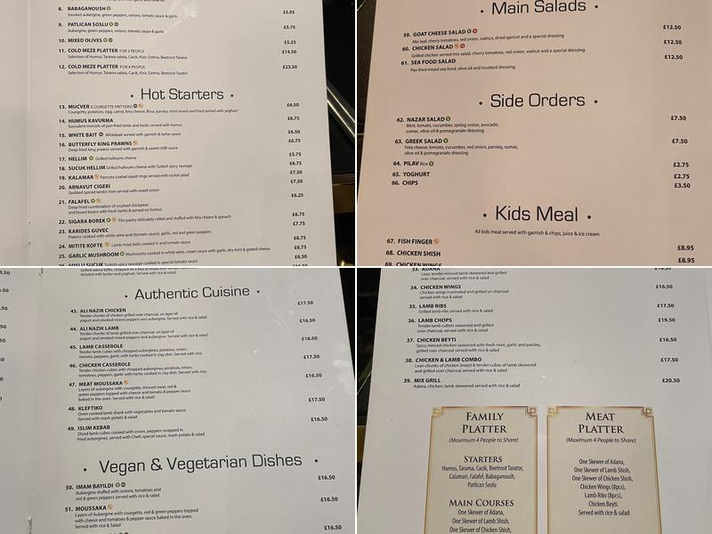 The Skewer Lounge Menu