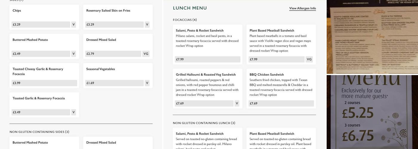 Swan Menu