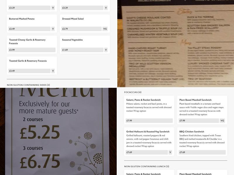 Swan Menu