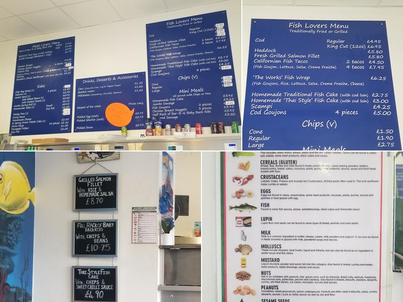 Lakeside fish and chips Menu