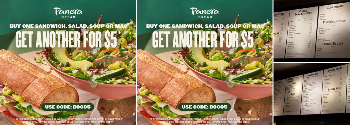 Panera Bread Menu