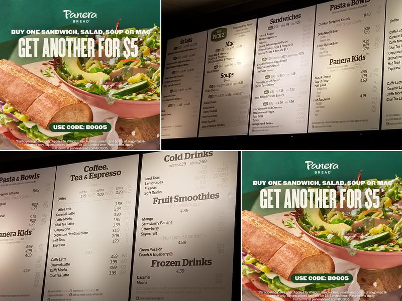 Panera Bread Menu
