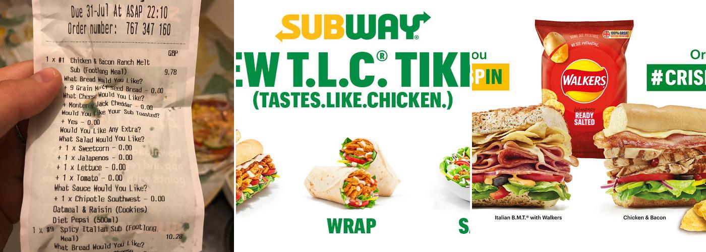 Subway Menu