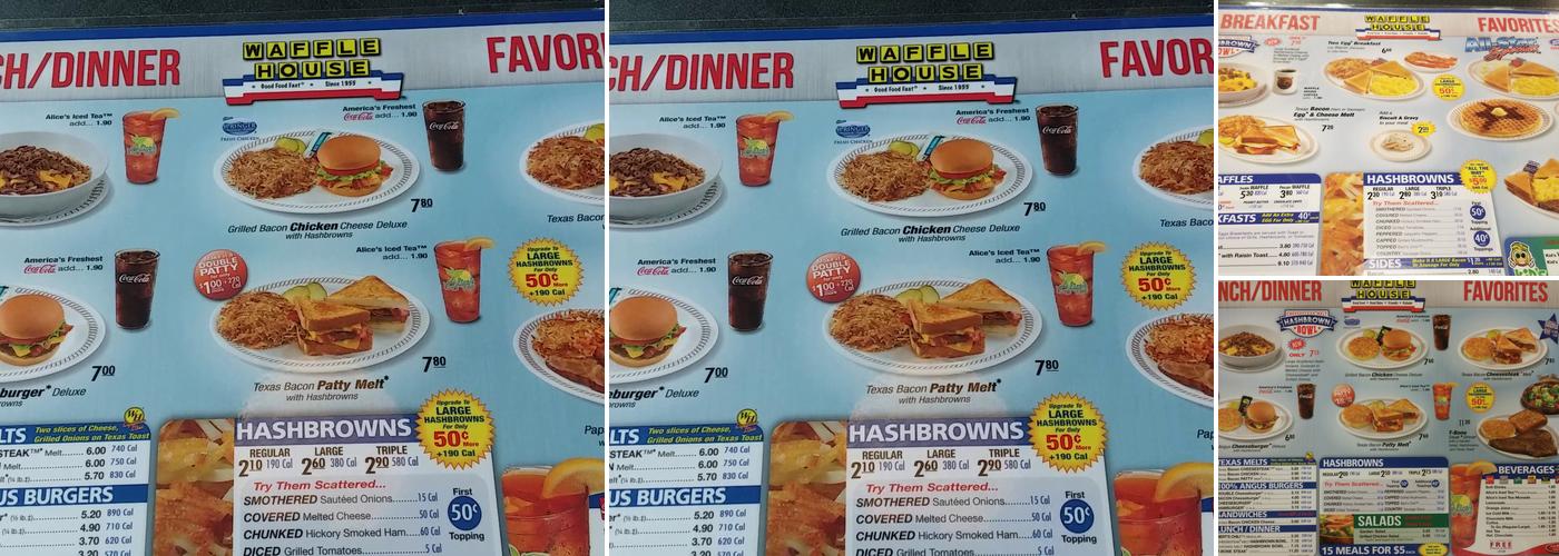Waffle House Menu