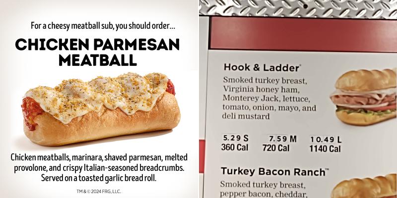 Firehouse Subs Tally West Menu