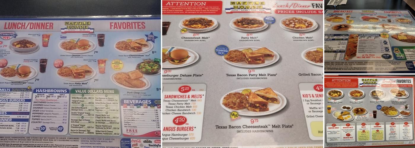 Waffle House Menu