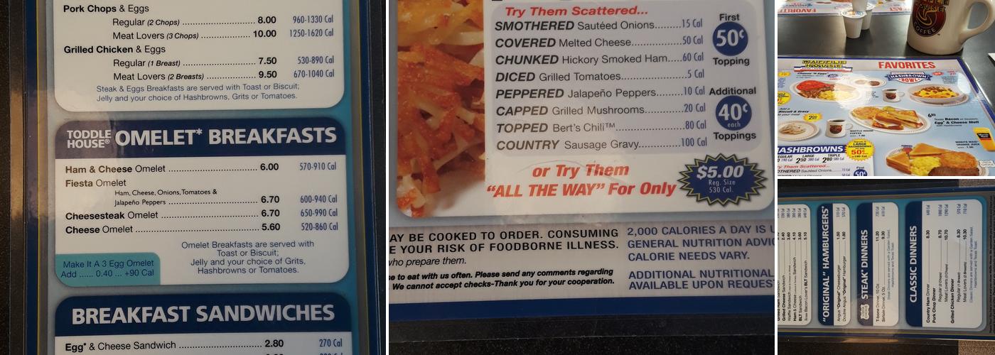 Waffle House Menu