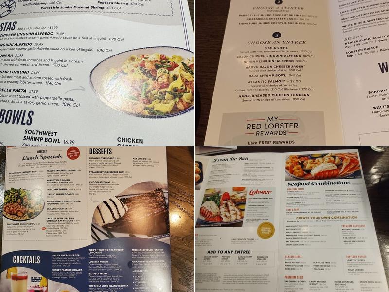 Red Lobster Menu