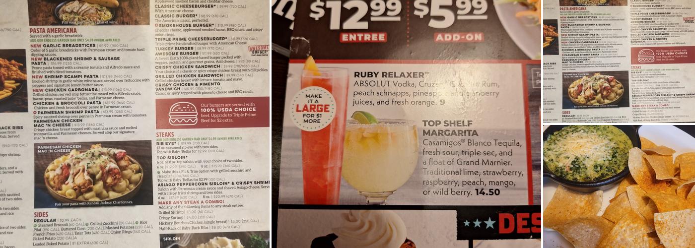 Ruby Tuesday Menu