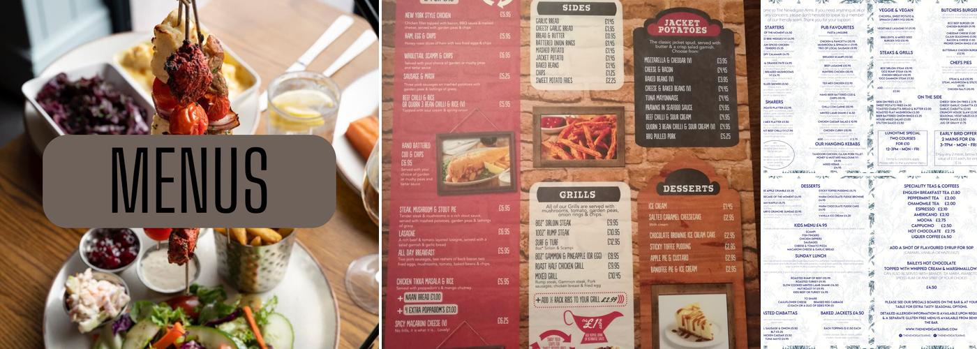 The Newdigate Arms Menu